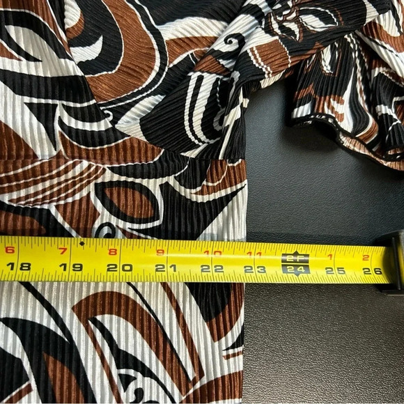 Women’s 2X Top Colorful Accordion Pleat Retro Print Jewel Boho Artsy Coquette - Picture 7 of 11